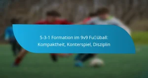 5-3-1 Formation im 9v9 Fußball: Kompaktheit, Konterspiel, Disziplin